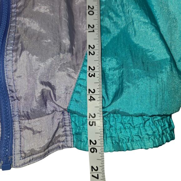 Vtg Milano Sport Small Colorblock Nylon Windbreaker Jacket 80s 90s Streetwear - Picture 5 of 10